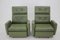 1970s Green Leatherette Armchairs, Czechoslovakia, Set of 2 5
