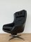 Mid-Century Swivel Leather Armchair from Peem, Finland, 1970s, Image 3