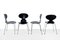 Chaises Ant Noires par Arne Jacobsen pour Fritz Hansen, 1980s, Set de 4 2