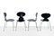 Schwarze Ameisen Stühle von Arne Jacobsen für Fritz Hansen, 1980er, 4er Set 2