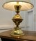 Große bauchige achteckige Tischlampe aus Messing, 1960er 5