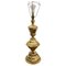 Large Bulbous Octagonal Brass Table Lamp, 1960s 1