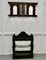 Viktorianischer Ständer aus geschnitztem Eichenholz & passendem Spiegel, 1860, 2er Set 7