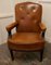 French Arts and Crafts Salon or Library Leather Chairs, 1900s, Set of 2 8