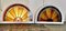 Large Art Deco Arched Sunburst Windows in Stained Glass, 1920, Set of 4 2