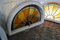 Large Art Deco Arched Sunburst Windows in Stained Glass, 1920, Set of 4 8