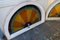 Large Art Deco Arched Sunburst Windows in Stained Glass, 1920, Set of 4 10