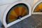 Large Art Deco Arched Sunburst Windows in Stained Glass, 1920, Set of 4 9