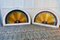 Large Art Deco Arched Sunburst Windows in Stained Glass, 1920, Set of 4 7