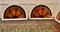 Large Art Deco Arched Sunburst Windows in Stained Glass, 1920, Set of 4 3