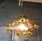 French Toleware Bistro Ceiling Light Decorated with Vines, 1950 3