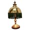 Edwardian Reading Lamp with Fringed Brass Dome Shade, 1910 1