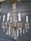 French Crystal 6-Arm Chandelier in Brass, 1920, Image 2