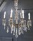 French Crystal 6-Arm Chandelier in Brass, 1920, Image 8