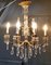 French Crystal 6-Arm Chandelier in Brass, 1920, Image 7