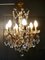 French Crystal 6-Arm Chandelier in Brass, 1930 4