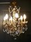 French Crystal 6-Arm Chandelier in Brass, 1930, Image 4