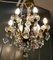 French Crystal 6-Arm Chandelier in Brass, 1930 5