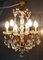 French Crystal 6-Arm Chandelier in Brass, 1930 3