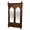 French Arts & Crafts Walnut Double Door Armoire with Mirror, 1890 1