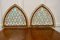Arts and Crafts Arched Window Panels in Stained Glass, 1880, Set of 2 2
