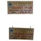 French Haberdashery Market Stall Hanging Signs, 1930s, Set of 2 1