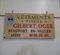 French Haberdashery Market Stall Hanging Signs, 1930s, Set of 2 4