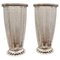 Large Art Deco French Glass Vases, 1950, Set of 2 1