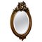 Large French Rococo Oval Gilt Wall Mirror, 1880 1