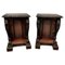 19th Century Art Nouveau Gothic Carved Oak Console Pedestals, 1880, Set of 2 1