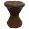 Deeply Buttoned Tam Tam Leather Stool, 1960s, Image 1