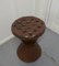 Deeply Buttoned Tam Tam Leather Stool, 1960s 3