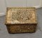 Embossed Brass Log Box with Country Scenes, 1940s, Image 2