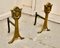 19th Century Brass Fire Dogs, 1890s, Set of 2 2