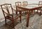 Mesa de invernadero y sillas Regency de bambú, años 60. Juego de 7, Imagen 7