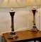 Shabby Crackle Painted Corinthian Column Table Lamps, 1970s, Set of 2 3