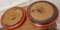 North African Folk Art Hand Made Red Ochre Dishes, 1950s, Set of 2 4