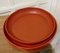 North African Folk Art Hand Made Red Ochre Dishes, 1950s, Set of 2 3