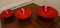 Bright Red Terracotta Dutch Bowls, 1970s, Set of 3, Image 2