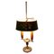 French Painted Toleware and Brass Twin Table Lamp, 1920s 1