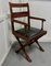 Chaise de Bureau Arts & Crafts avec Cadre en X en Acajou, 1880s 3