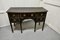 Regency Black and Gold Bow Front Serving Table with Cellerette, 1770s 2
