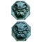 Large Chinese Bronze Foo Dog Foo Lion Door Plates, Set of 2 1