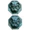 Large Chinese Bronze Foo Dog Foo Lion Door Plates, Set of 2, Image 1