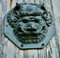 Large Chinese Bronze Foo Dog Foo Lion Door Plates, Set of 2, Image 5