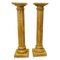 Classical Column Pedestals in Distressed Crackle Finish Paint, 1930s, Set of 2 1