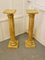 Classical Column Pedestals in Distressed Crackle Finish Paint, 1930s, Set of 2 2