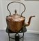 Early 19th Century Copper Kettle and Iron Trivet, 1800s, Set of 2 4