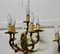 Large French Brass 5 Branch Wall Lights, 1960s, Set of 2 6