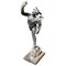 Large Weathered Iron Garden Statue of Mercury Hermes the Winged Messenger, 1900s 1